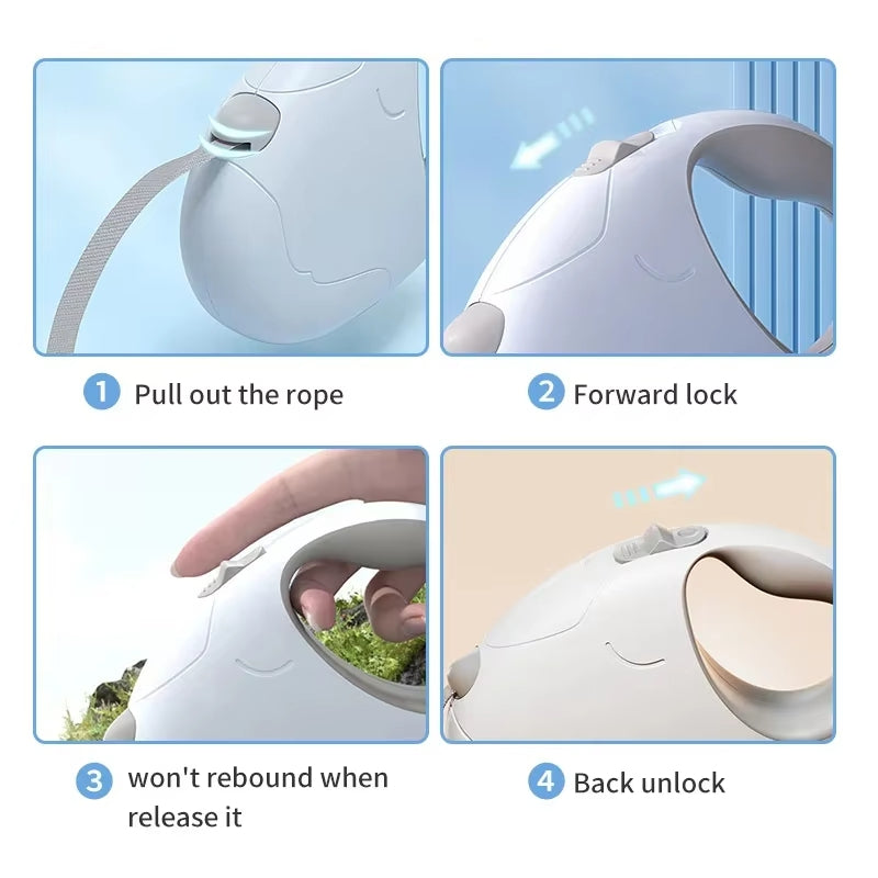 Dog Leash For Small Medium Dogs Cat Retractable Nylon Rope Puppy Walking Roulette Traction Lead Pet Dog Accessories